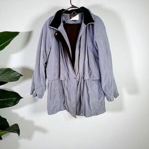 Vintage Powder Blue Cozy Winter Peacoat Utility Jacket